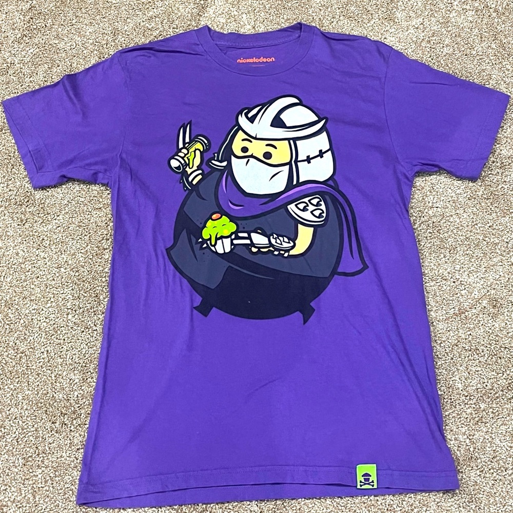 Johnny Cupcakes Shredder Short Sleeve Med tee with fat boy dressed as shredder